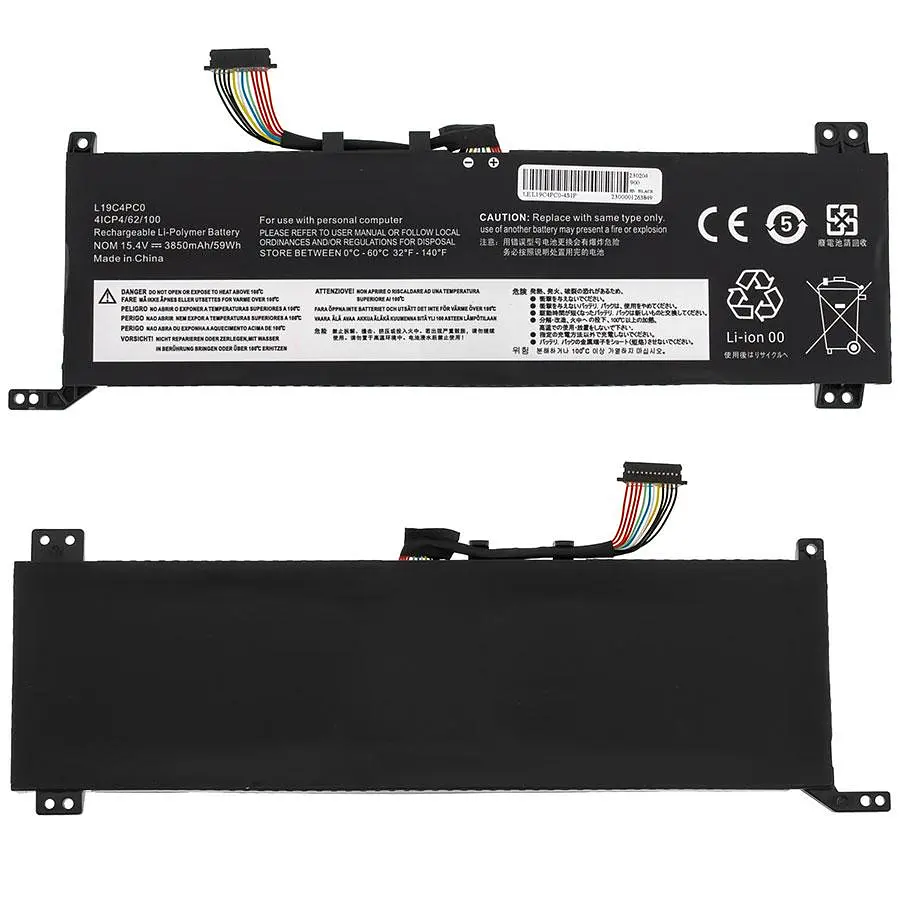 Батарея для ноутбука Lenovo L19C4PC0 (Legion 5 15ARH05 5 15IMH05H) 15.4V 3850mAh 59Wh Чорний - фото 2