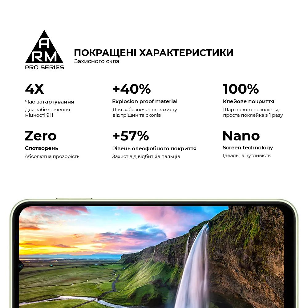 Захисне скло на Samsung Galaxy A14 5G (A146)/A14 4G (A145) з олеофобним покриттям, Pro, повне проклеювання, антистатичний і пиловідштовхуючий шар, 9H, самоклеючеся, 2.5D, на весь екран, антистатичний клей, ArmorStandart (ARM66206) - фото 5