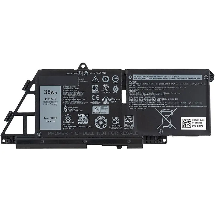 Батарея для ноутбука Dell 599M7 (Latitude: 7440 7340 7640) 7.6V 38W Чорний - фото 2