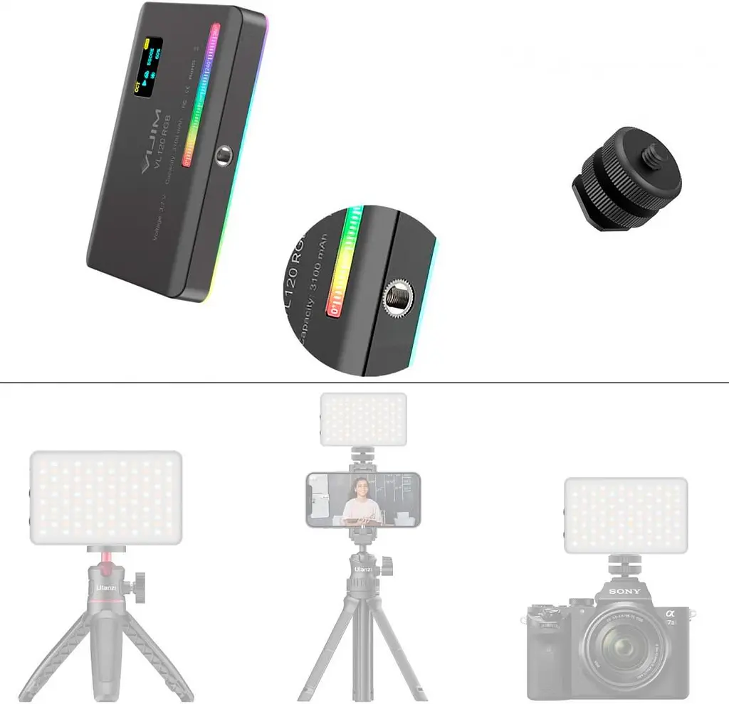 Накамерне світло Ulanzi Vijim VL120 RGB Black (UV-2346) [76094] - фото 6