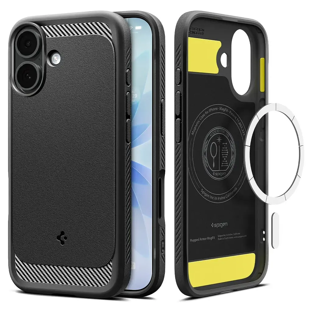 Чохол Spigen для iPhone 17, Rugged Armor MagFit, Matte Black teh0019358 - фото 7