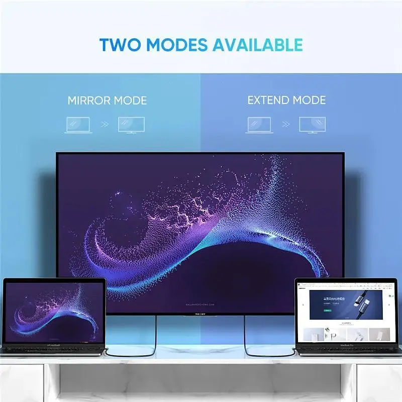 Кабель перехідник UGREEN MM142 USB Type-C для HDMI 4K Ultra HD (4K@60Hz; 1080P@144Hz) Aluminium Black 1m (25155) - фото 4