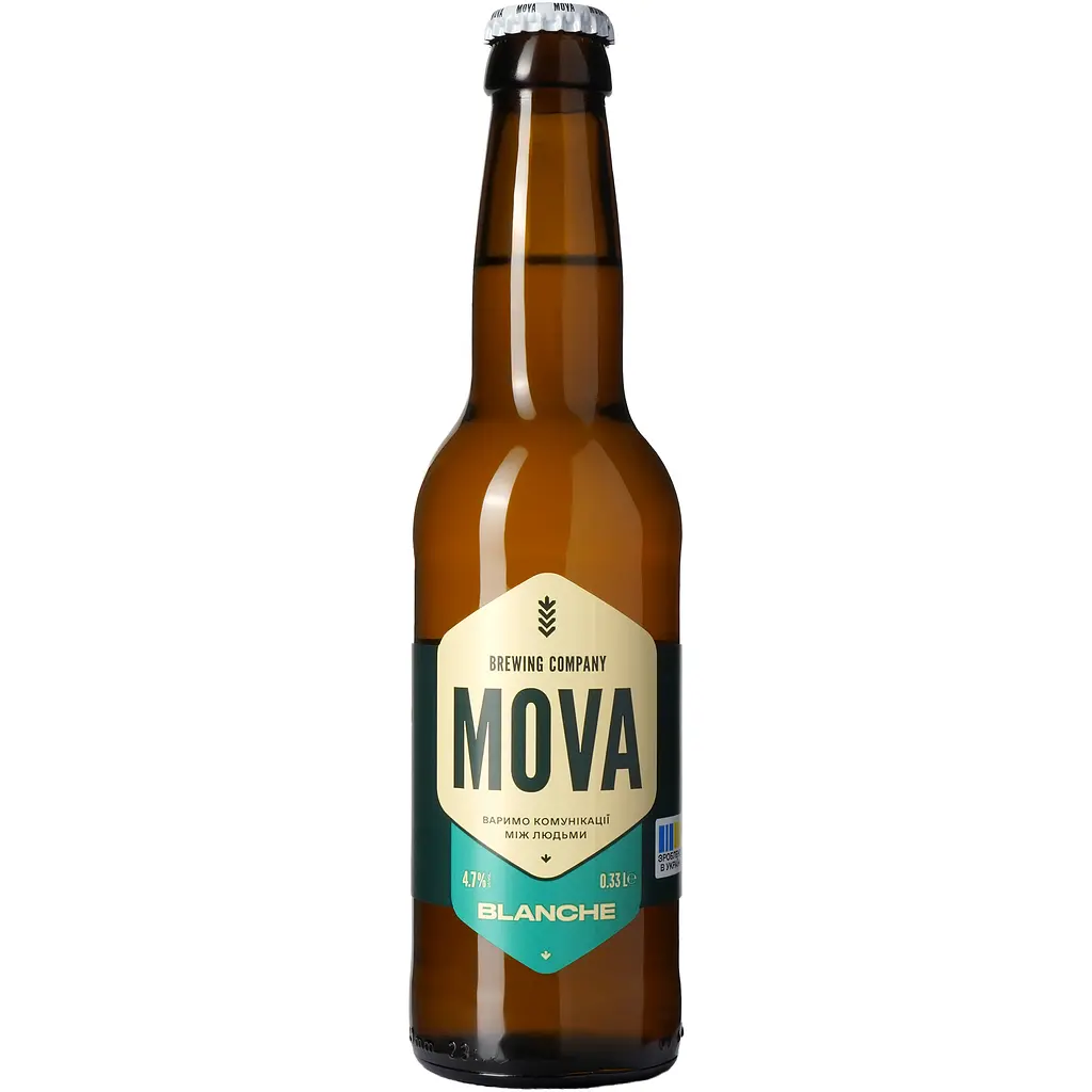 Пиво Mova Blanche пшеничне нефільтроване 0.33 л