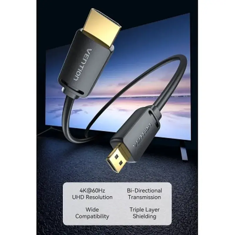 Кабель мультимедійний HDMI M to HDMI mini M 1.5m V2.0 4K60Hz Vention (AGHBG) - фото 8