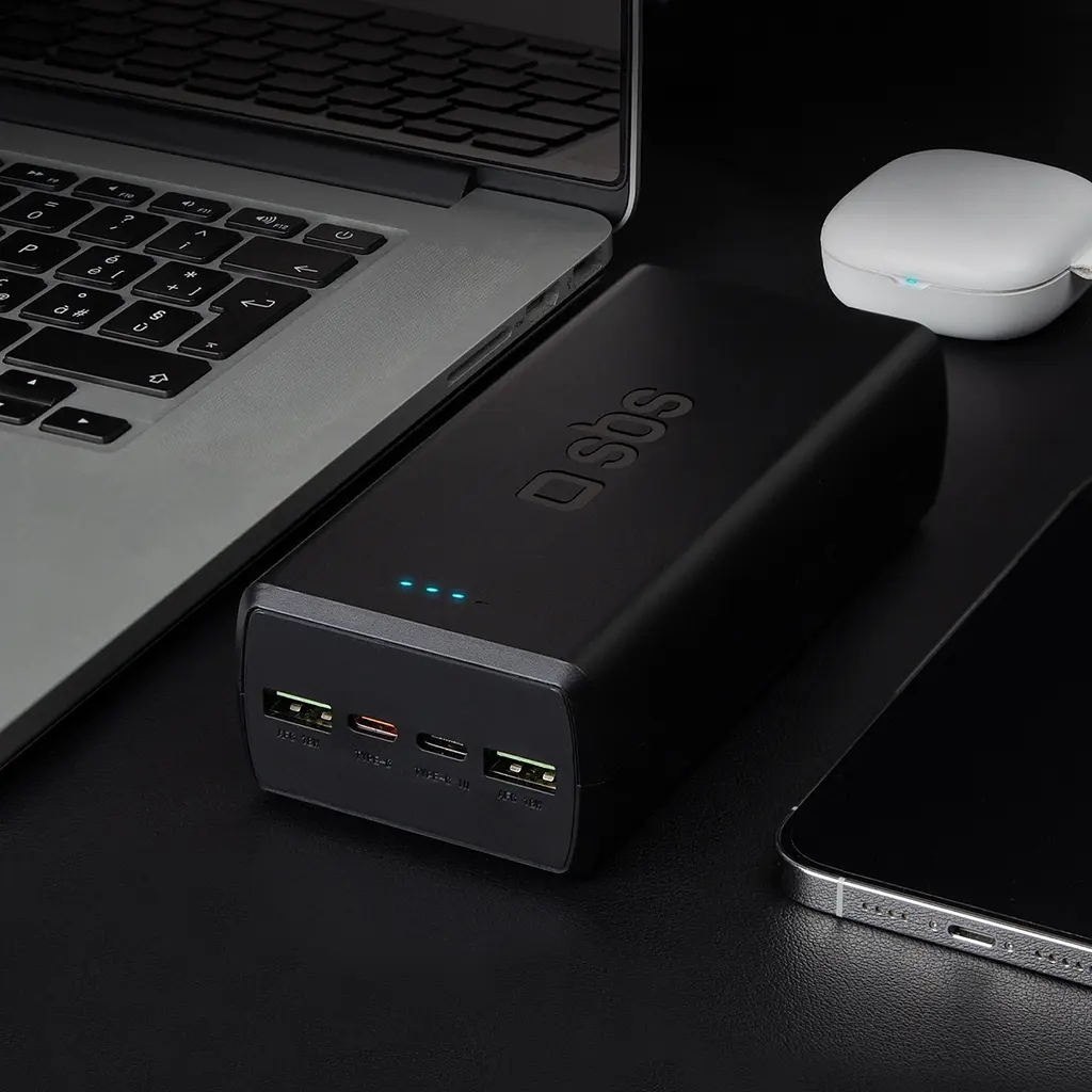УМБ SBS 30000mAh 20W PD,QC, 2xUSB-A, 2xUSB-C Black - фото 4