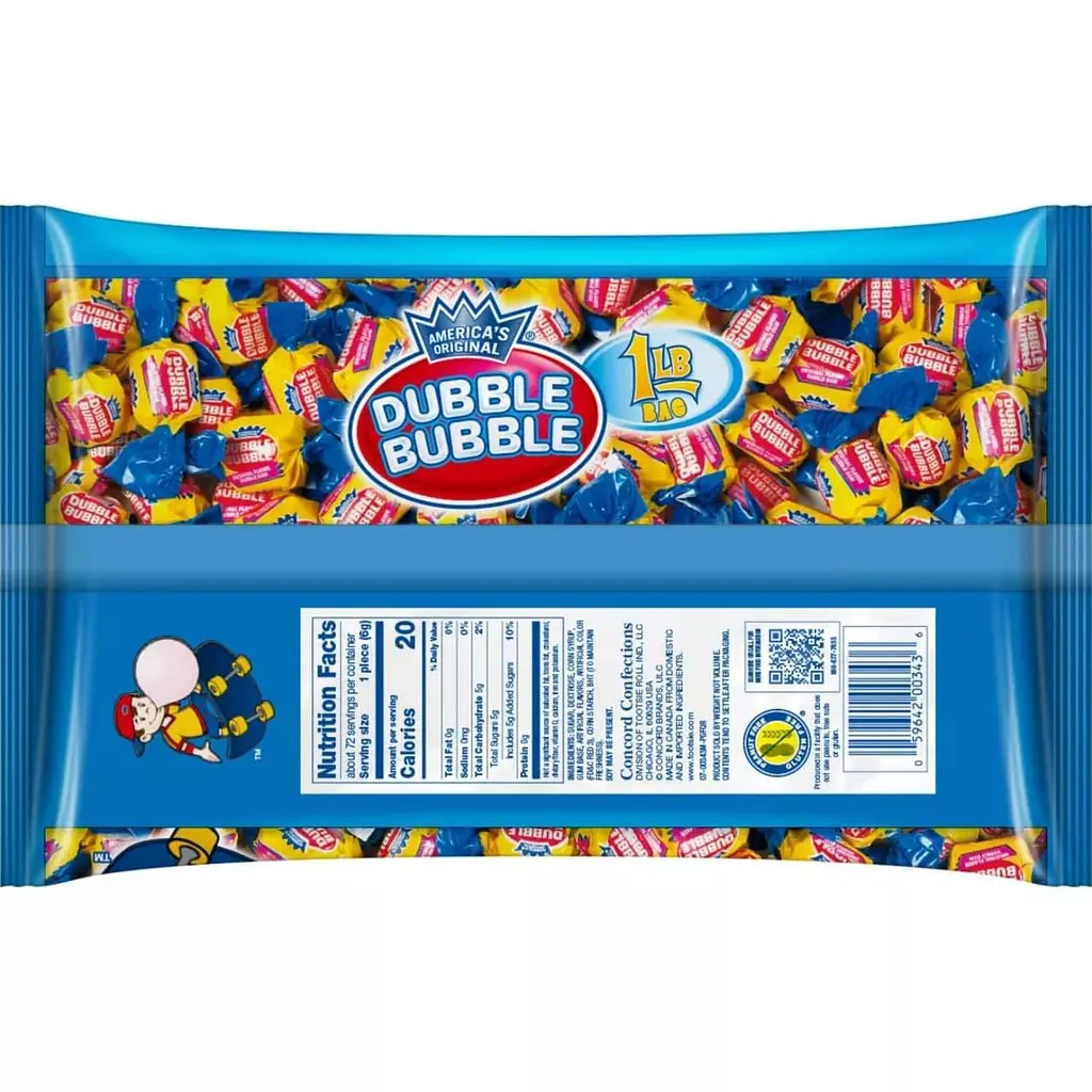 Жуйки Dubble Bubble Chewing Gum gluten free 499g - фото 2