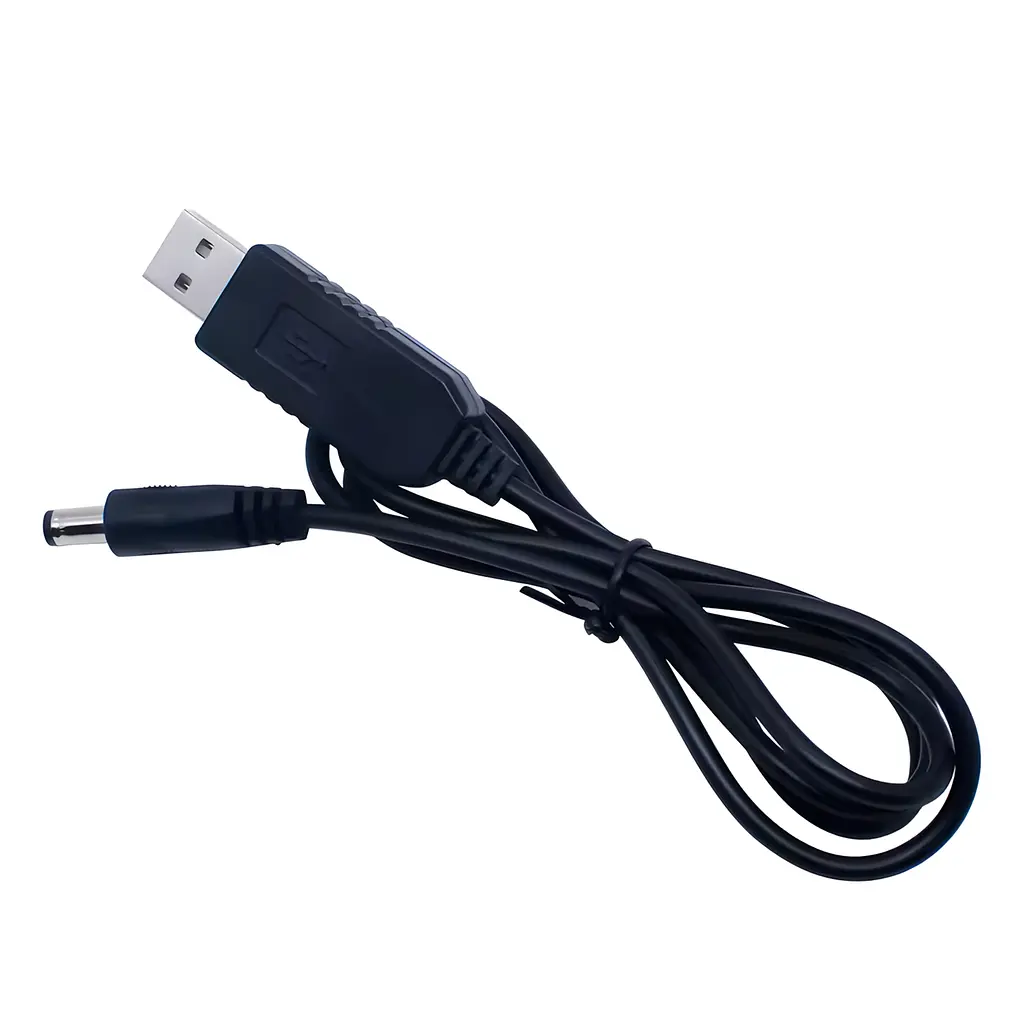 USB-кабель із підвищенням напруги з 5V до 9V, роз'єм 2.1 x 5.5 мм, для живлення роутера від powerbank
