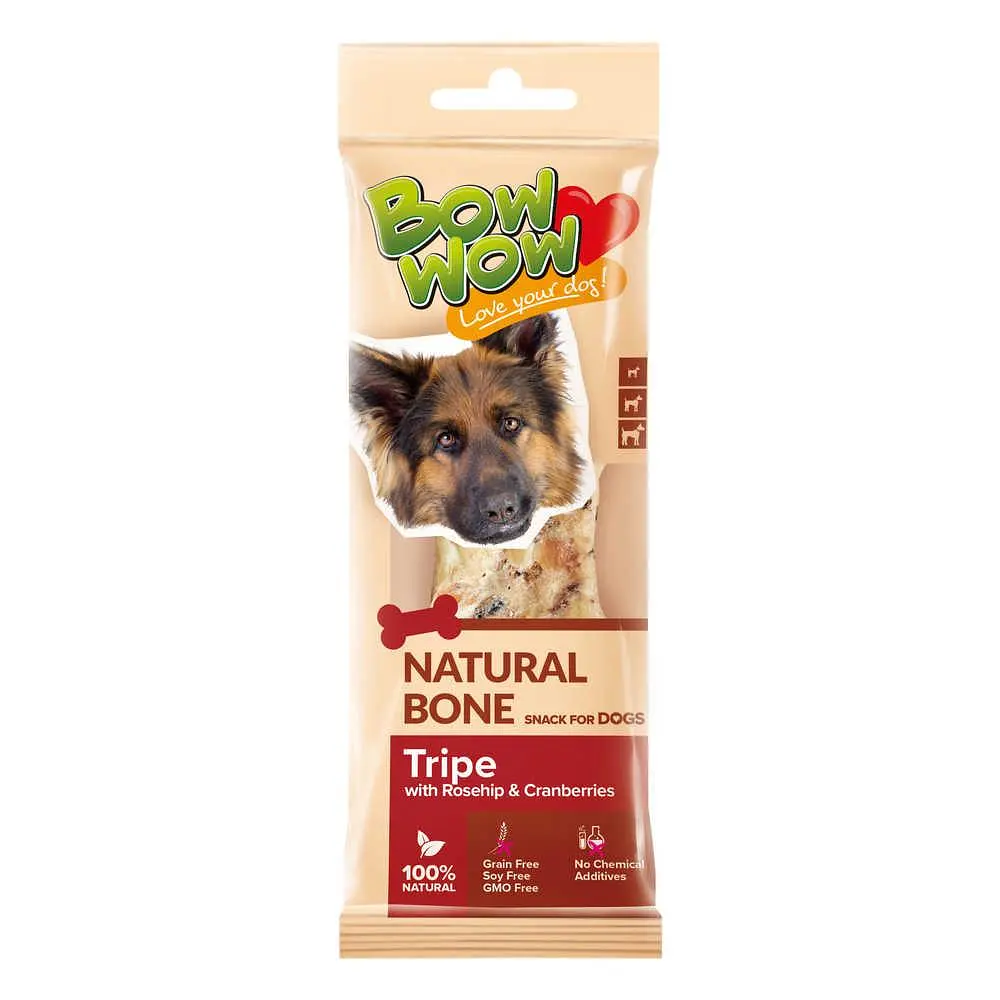 Ласощі для собак Bow wow натуральна кісточка з рубцем, 24 г(18 шт в кор)