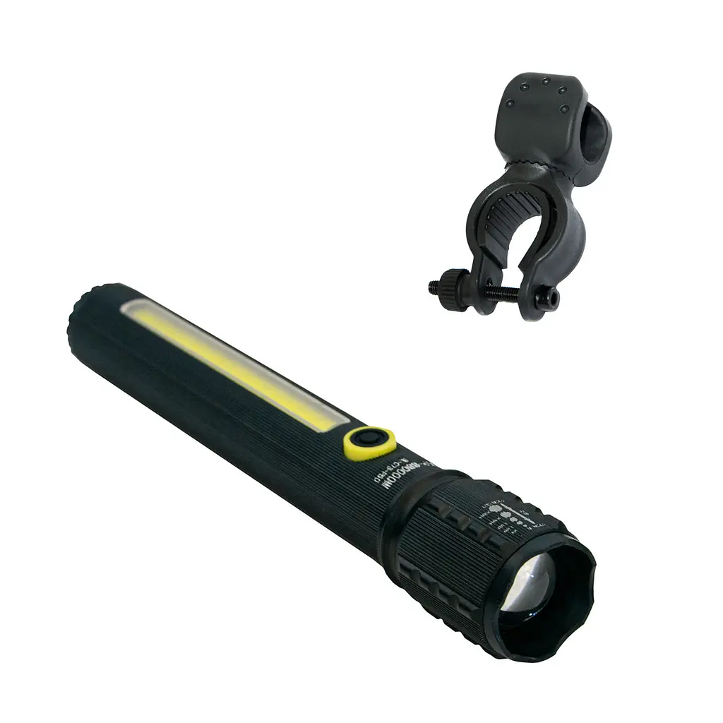 Фонарь ручний X-Balog BL-C73-P50, з кріпленням на велосипед, USB зарядка, світлодіодний, з боковим COB-світлом - фото 2