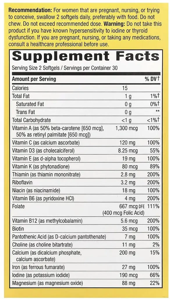 Комплекс для здоров'я матері та дитини Nature's Way Alive! Premium Prenatal, 60 капсул - фото 3