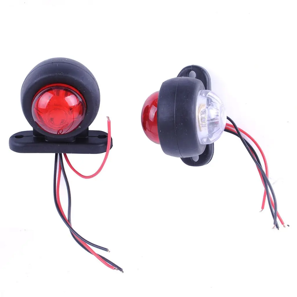Габарит LED чебурашка 12/24V / міні 5.5 см / Червоно-Білий 2 шт. (Туреччина) - фото 3