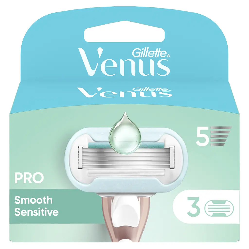 Змінні картриджі для гоління (леза) жіночі Venus Pro Smooth Sensitive 3 шт. - фото 2