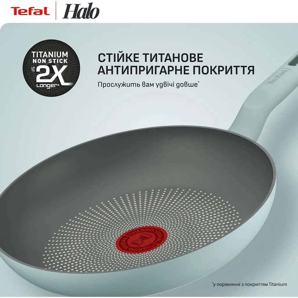 Сковорода Tefal Halo Eucalyptus 28 см серая (G0160602) - фото 6