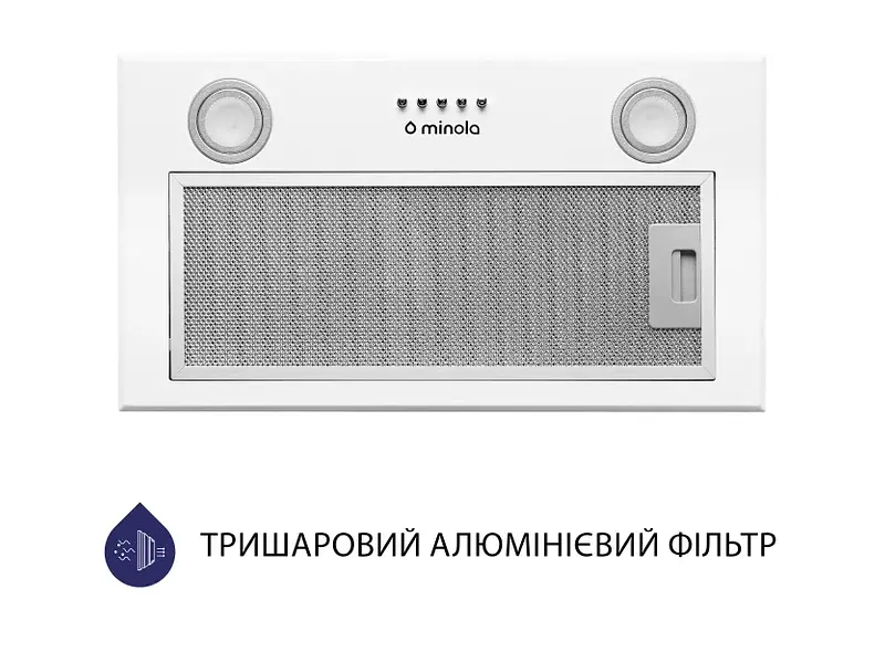 Витяжка Minola HBI 5722 WH 1200 LED - фото 6