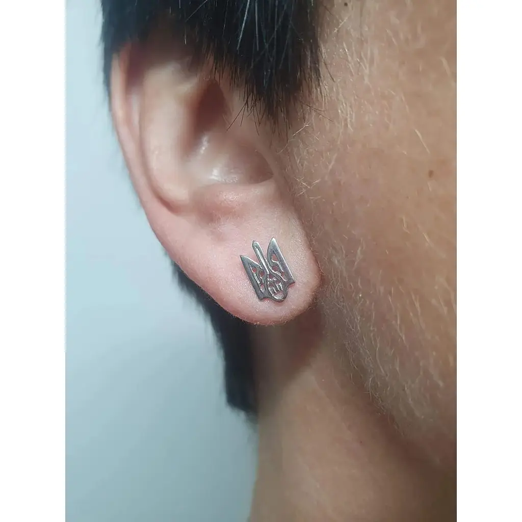 Срібні сережки-пуссети Містер Твістер. 2075Р ТРИЗУБ - фото 2