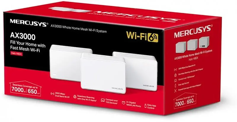 WiFi Mesh система Mercusys Halo H80X 3-pack - фото 4