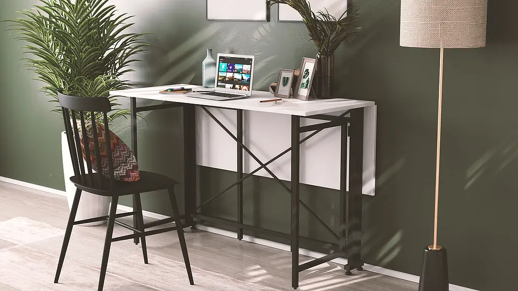 Стіл-книга трансформер Оріон 3 Ferrum-decor 750x1150x880 Чорний метал ДСП Біле 16 мм (FRD-105081) - фото 7