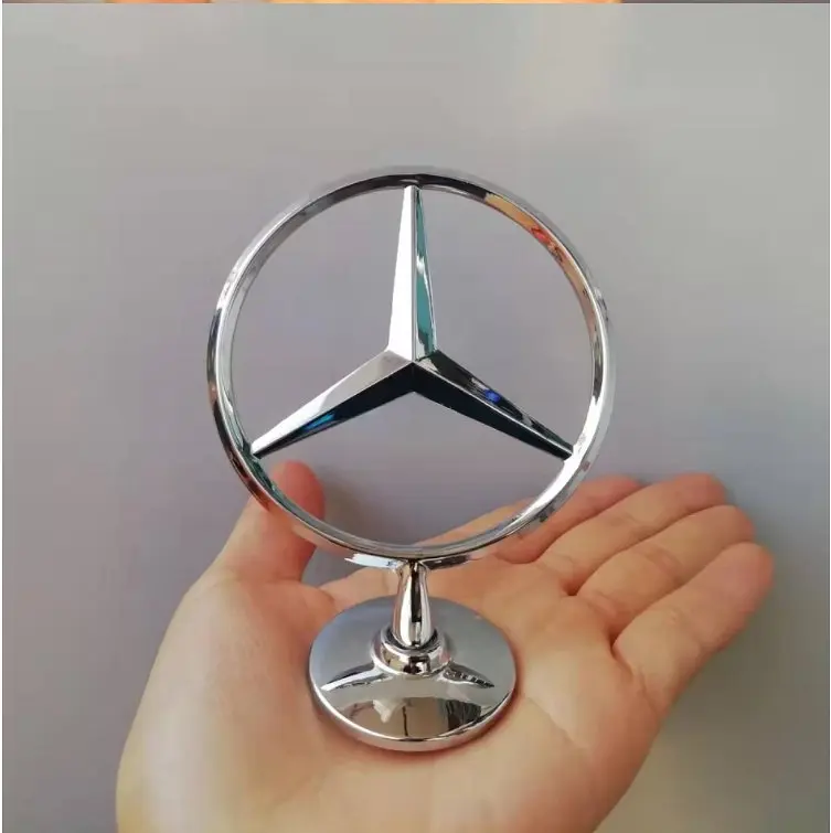 Емблема приціл на капот Mercedes-Benz Хром 44 мм метал на скотчі (Завод) - фото 2