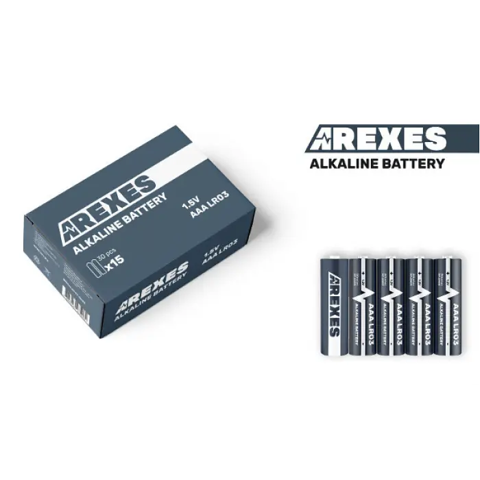 Батарейки алкалінові міні пальчикові Arexes LR03/AAA 1.5v 60 шт в упаковці - фото 3