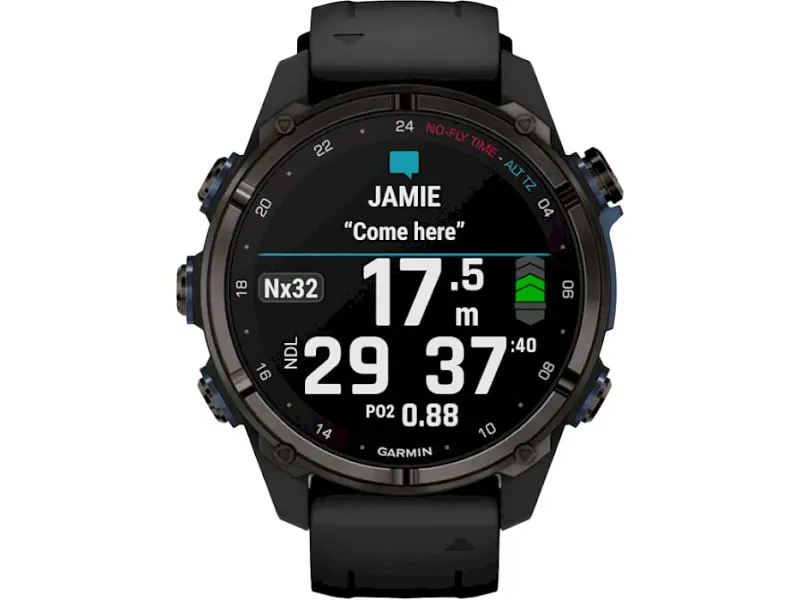 Спортивний годинник Garmin Descent Mk3i – 43 mm Carbon Gray DLC Titanium w. Black Silicone Band (010-02753-10/11) - фото 7