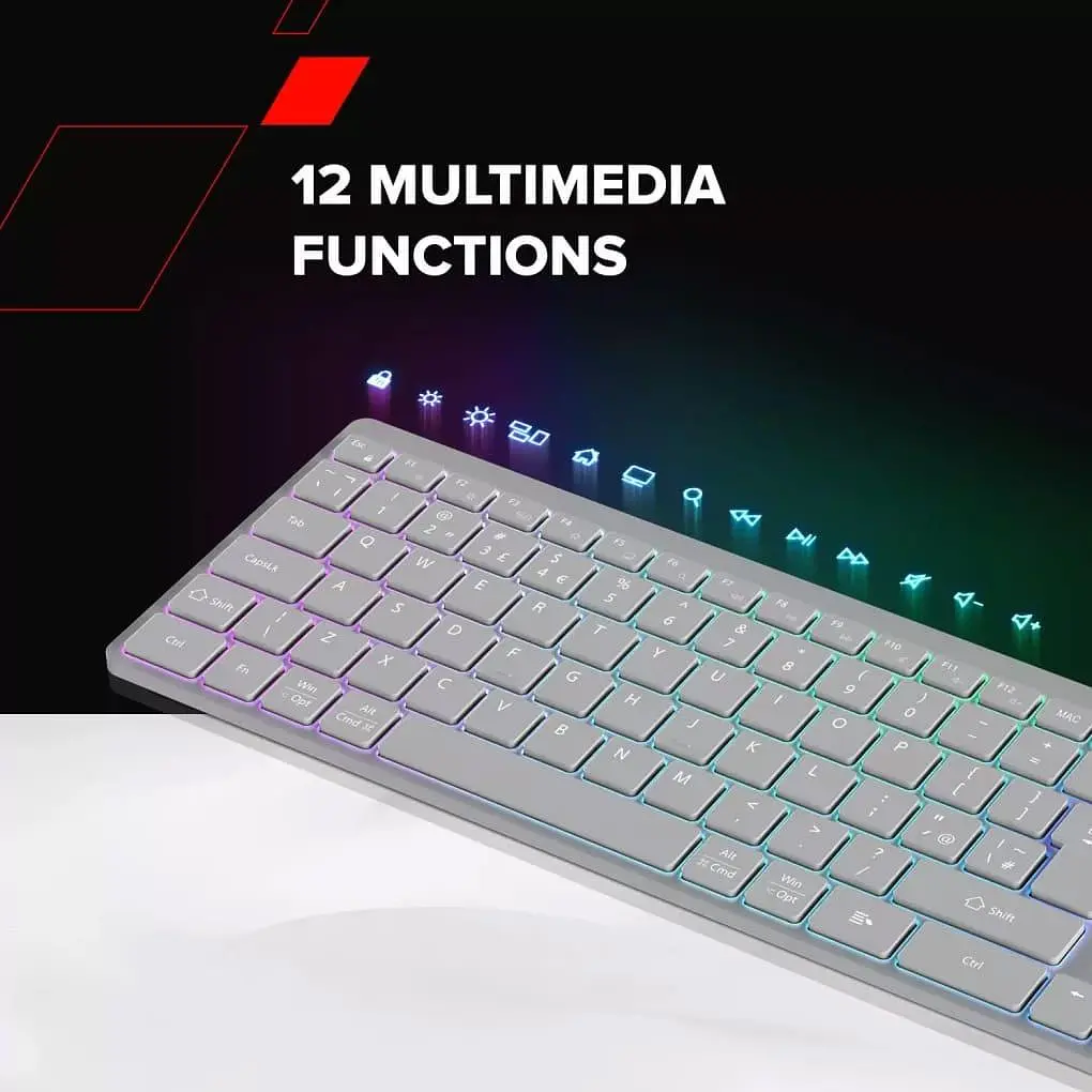 Клавиатура Canyon HKB-W11 UK/US RGB Dual Mode Wireless Grey (CNS-HBTK11G) - фото 7