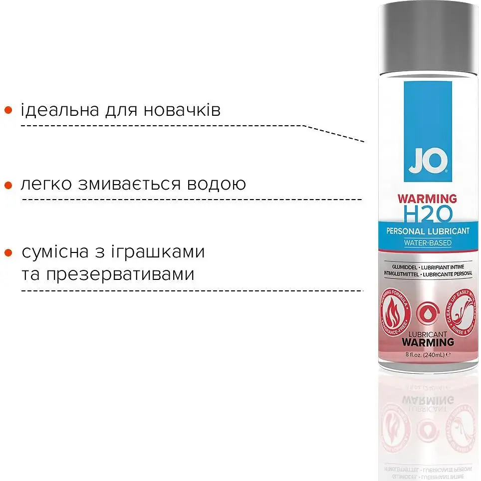 Зігрівальна змазка на водній основі System JO H2O Warming (240 мл) - фото 3