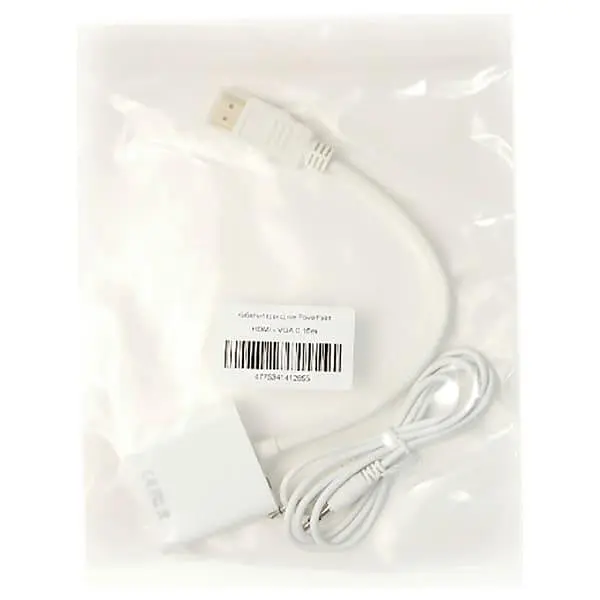 Кабель-перехідник PowerPlant HDMI - VGA, 0.15м, позолочені конектори - фото 4