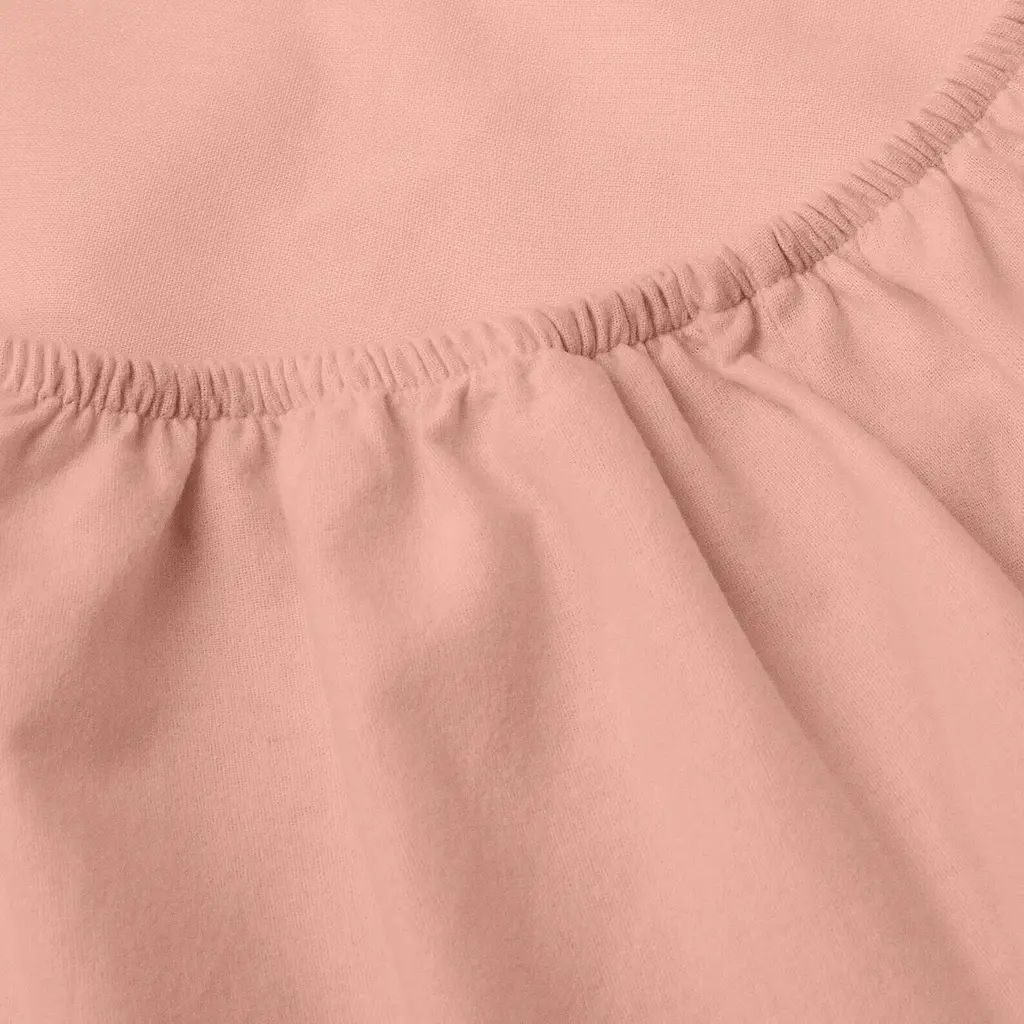 Простирадло фланель на резинці для коляски та люльки Cosas Peach 40х80х5 см (Flannel_03Peach_FittedStroller_40х80) - фото 2