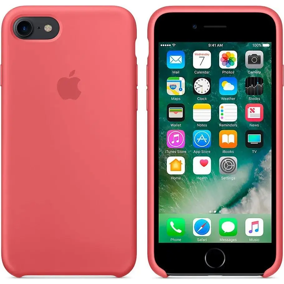 Чохол Apple Silicone Case iPhone 8/7 camellia (OEM) - фото 2