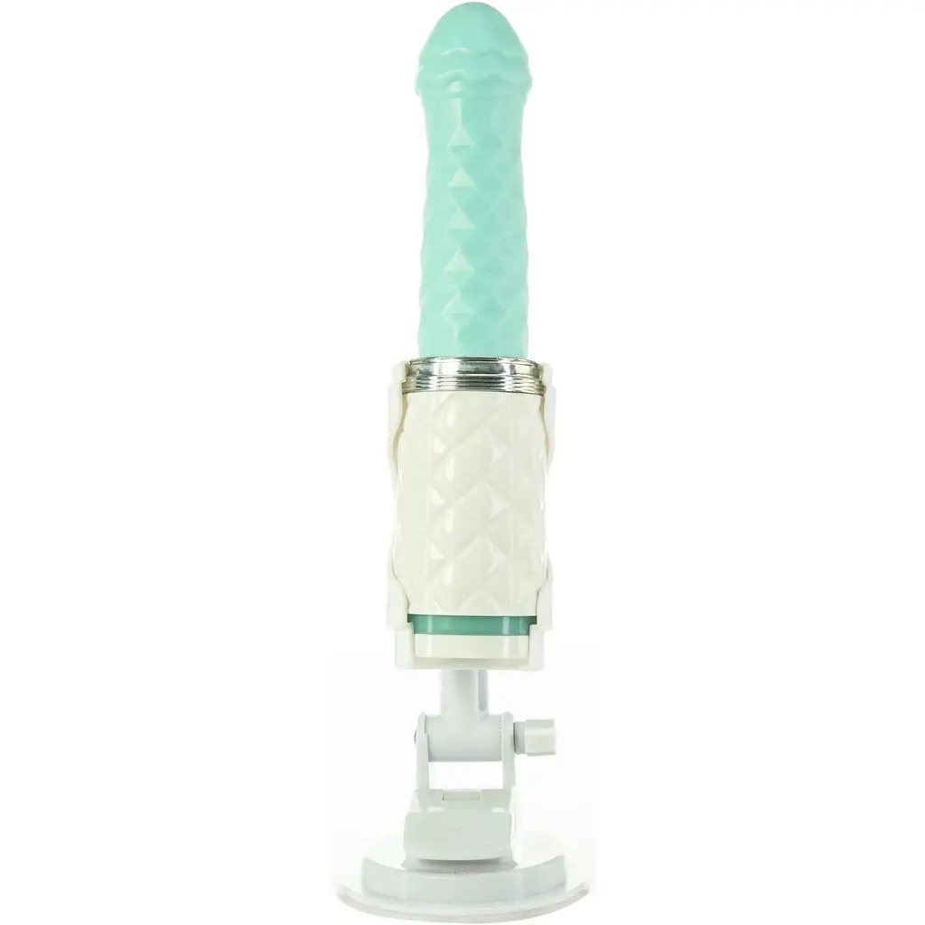 Розкішний вібратор-пульсатор Pillow Talk з присоскою - Feisty Thrusting Vibrator Teal - фото 4