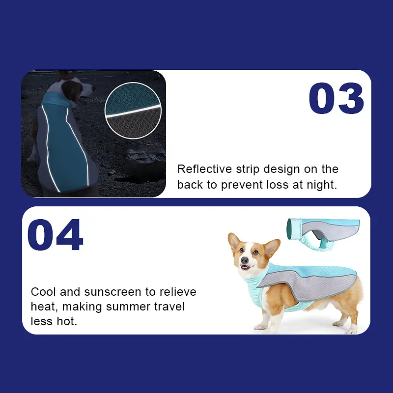 Літній охолоджувальний жилет для собак Derby Summer Dog Cooling Vest PA0355-1 Blue, L - фото 6