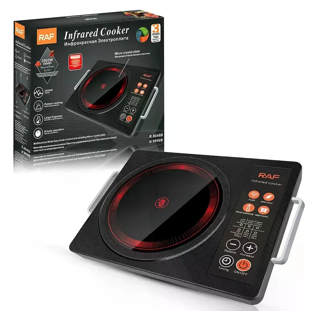 Інфрачервона настільна плита RAF R.8046 3500 Вт • Електроплитка Infrared Cooker з однією конфоркою для дому, дачі та кухні - фото 5