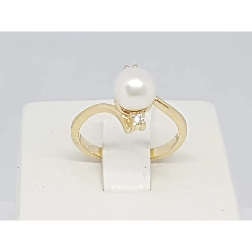 Золоте кільце Гаразд з діамантами і перлами. 3022230 17 - фото 5