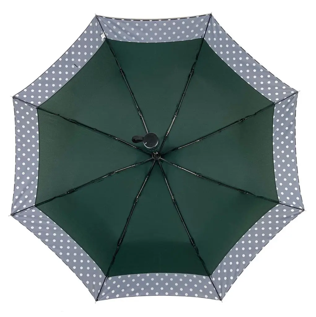 Жіноча складана парасолька напівавтомат S&L 98 см зелена - фото 3