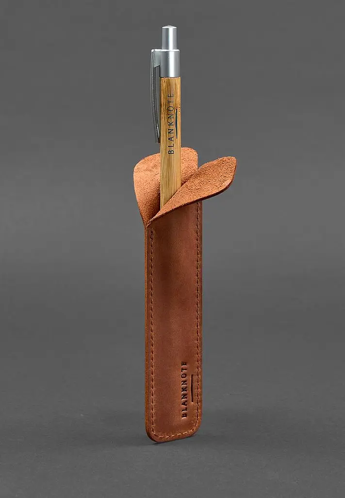 Шкіряний чохол для ручок 2.0 світло-коричневий Crazy Horse - фото 4