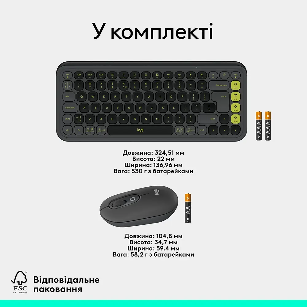 IT набір Pop Icon Combo Graphite Logitech teh0027090 - фото 10