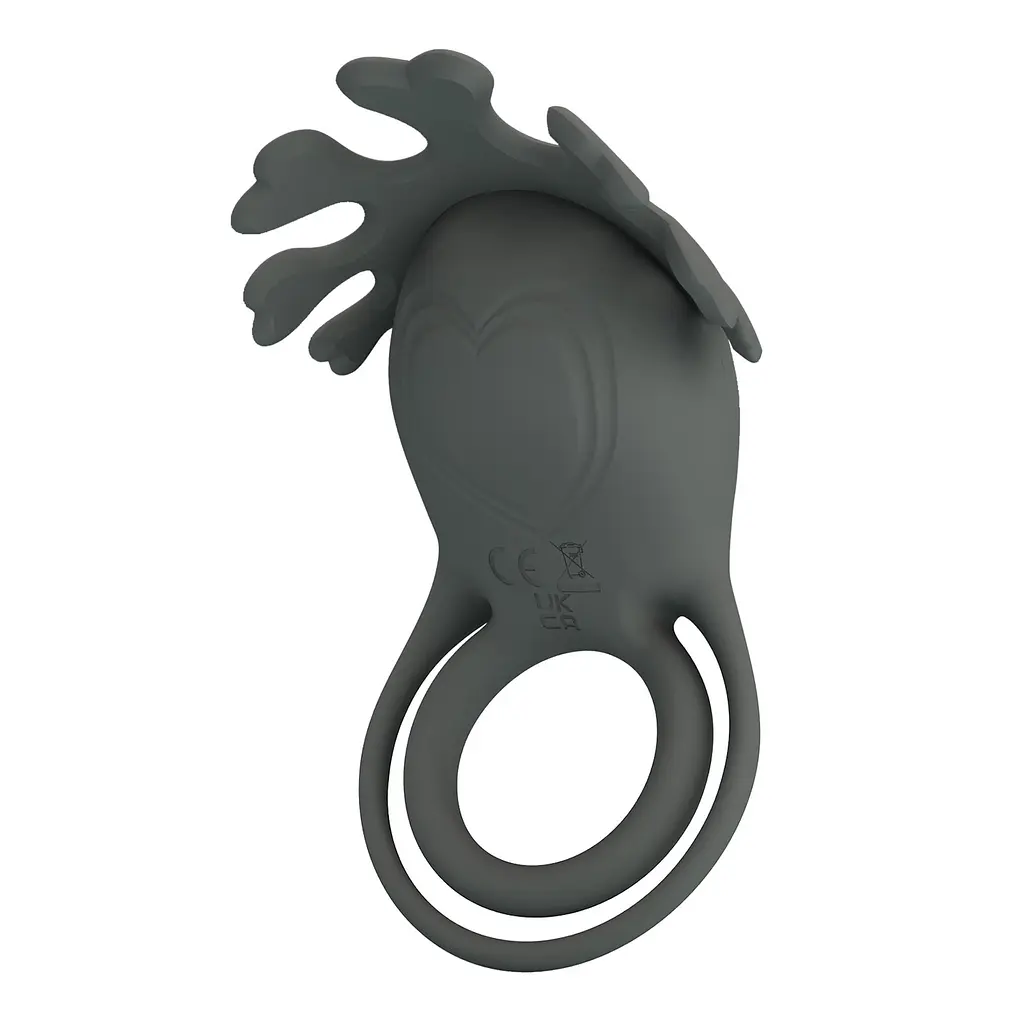 Ерекційне кільце Pretty Love Vibrant Penis Ring Ruben 8.5 см сірий - фото 2