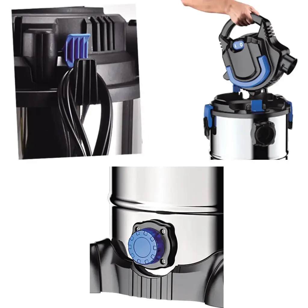 Пилосос DMS NTBS-30 Blue промисловий 2000 W 30 л + повітродувка - фото 4