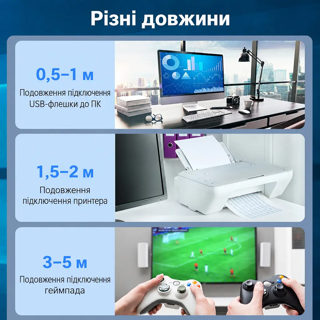 Кабель-подовжувач Vention CBHBJ USB 3.0 Type-A 5 м чорний (CBHBJ) - фото 15