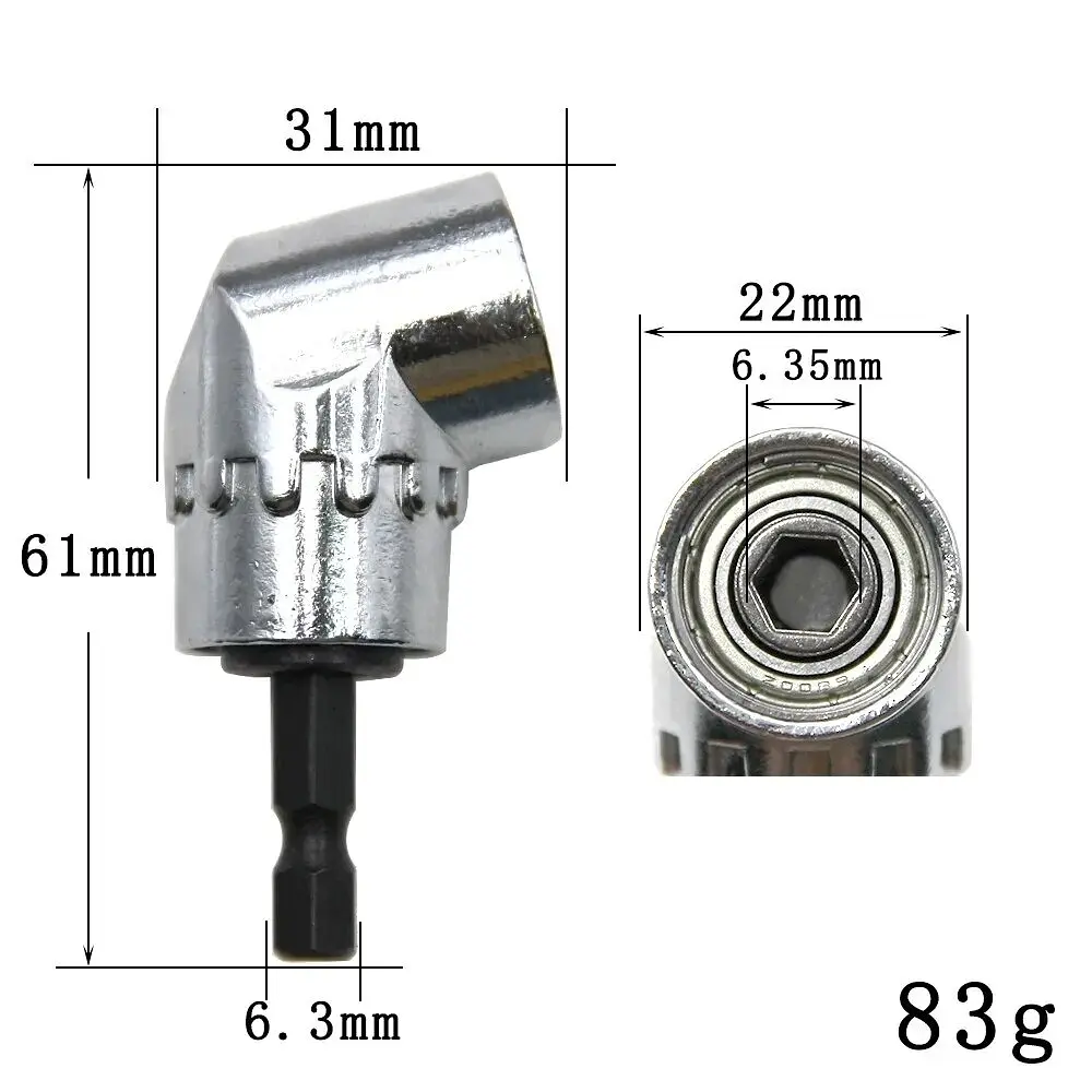 Кутовий адаптер магнітний Semi Magnetic Angle Adapter 105° насадка 1/4 сталевий для шуруповерта/дриля - фото 4