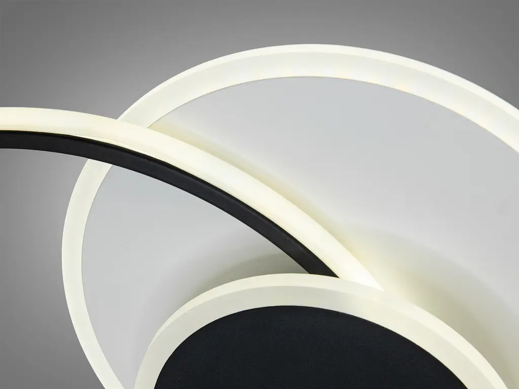 Люстра стельова смарт LED Diasha 2456WH+BK, 55W, 42 см, IP20, метал/акрил, сучасний стиль - фото 5