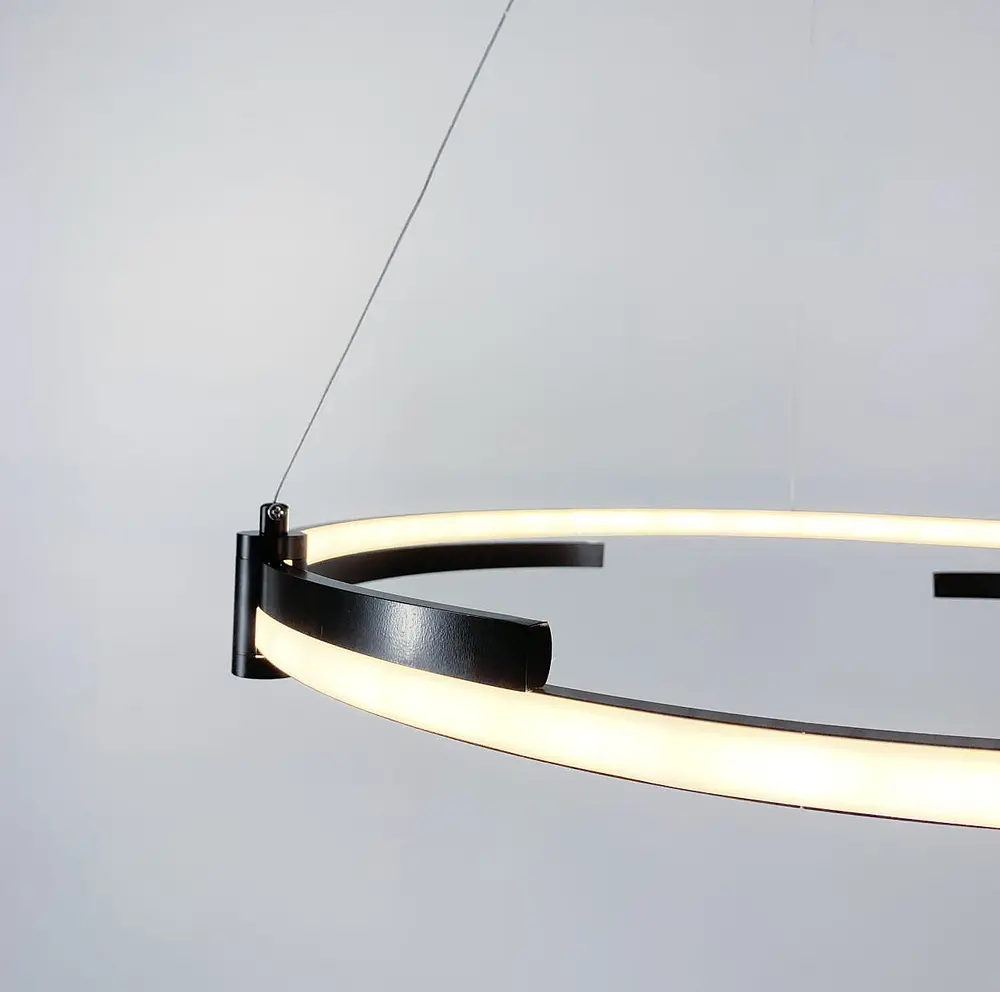 LED люстра в черном каркасе Line.F Диаметр 60см - фото 3