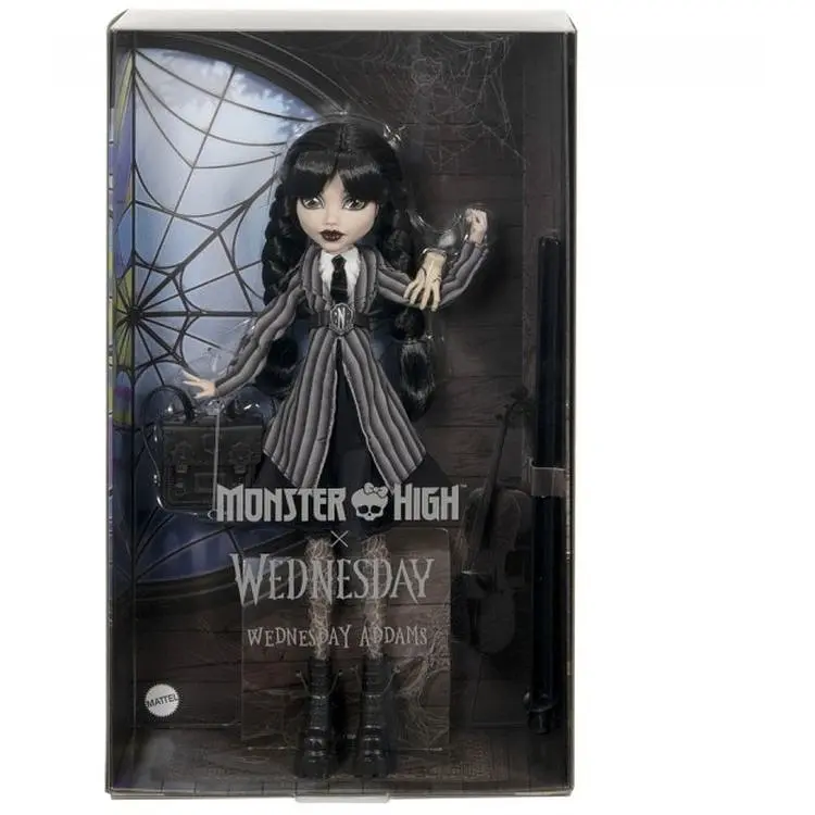 Колекційна лялька Monster High Венздей у шкільній формі (HXJ04) - фото 4