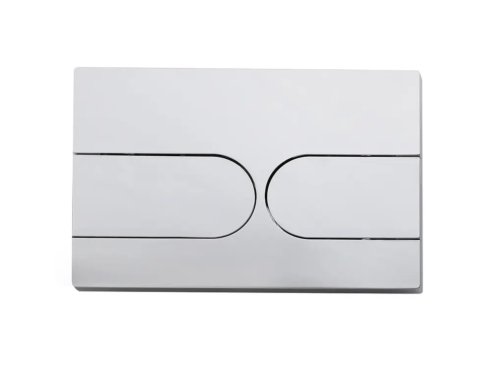 Панель змиву Koer KT-0604-01 240x160x10mm пластикова, кнопка закруглена KR5323, Хром - фото 3