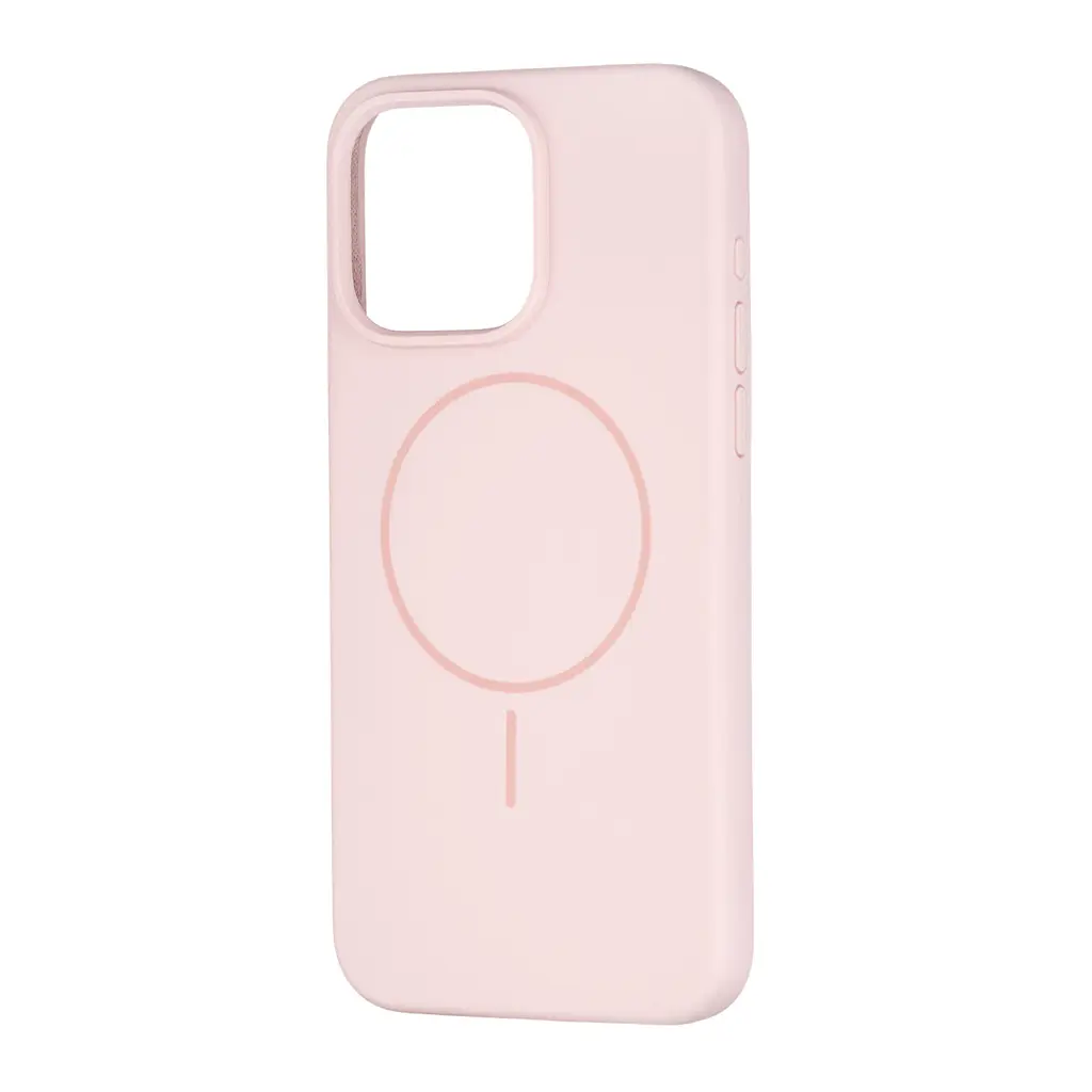 Чохол Silicone Case Full Cover with MagSafe iPhone 15 Pro Max Pink Sand