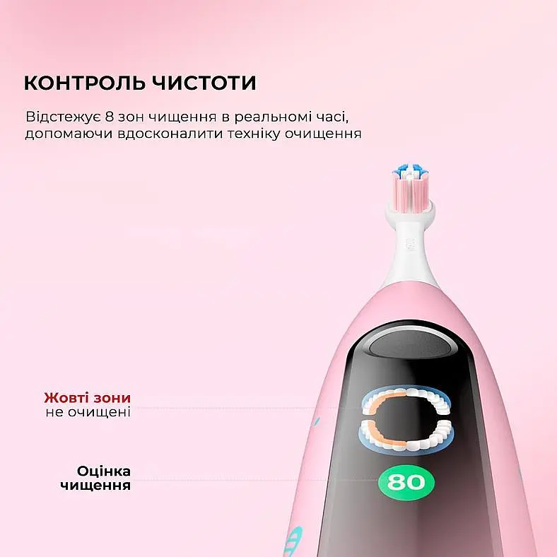 Электрическая зубная щетка Oclean X Kids Set Electric Toothbrush Pink - фото 7