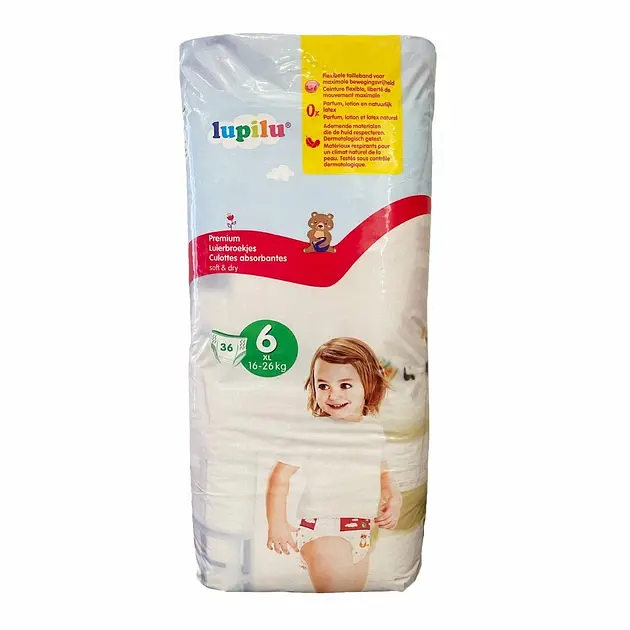 Преміум підгузки - трусики Lupilu soft & dry 6 (16-26 кг) 36 шт