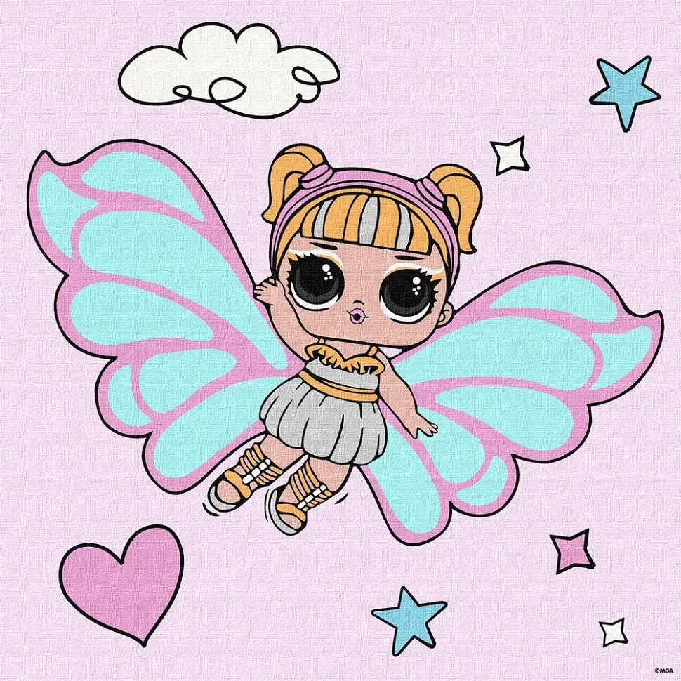 Картина за номерами "L.O.L. Surprise! O.M.G. Fairies Skystarling" KHO1092, 40х40 см