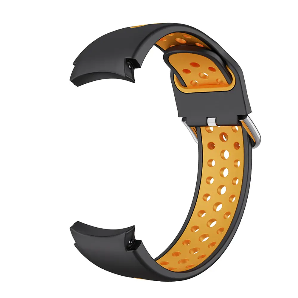 Браслет Galaxy Uniq для Samsung Galaxy Watch 6 Classic 43mm 6 Classic 47mm - чорно-жовтий ширина кріплення 20мм силікон Watchbands (W40-5WB61005825) - фото 2