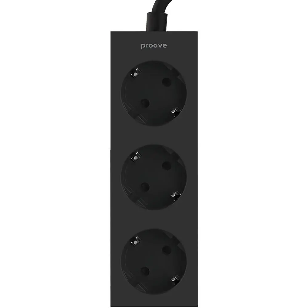 Мережевий фільтр Proove Magnet Strip (3xAC) 1.6m black (PSMS25000001) - фото 5